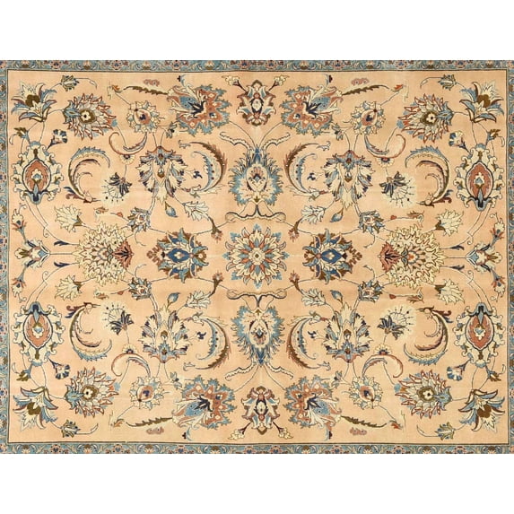 Ahgly Company Machine Washable Indoor Rectangle Traditional Copper Brown Area Rugs, 8' x 12'
