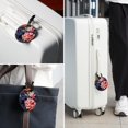 thumbnail image 6 of Lnk plants 2pcs PU Leather Round Bag Tags Suitcase Handbag Tags with Privacy Cover and Name ID Tag for Travel Luggage, Handbags, Backpacks, School Bags, 6 of 6