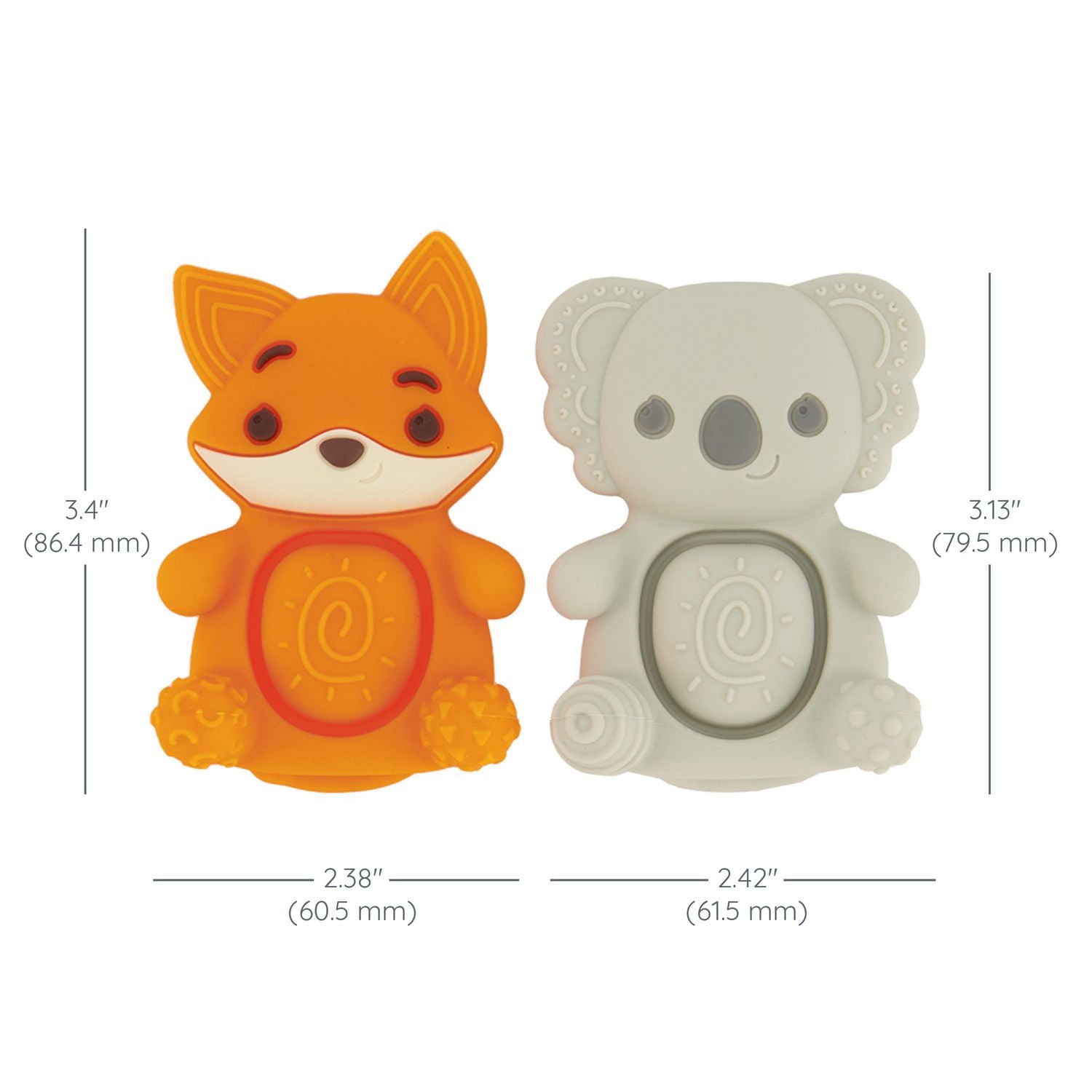 Teethimal Pop Pals Koala Fox, Teethable pals
