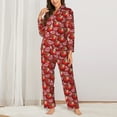 thumbnail image 2 of Naloa tomato Pajamas for Women Set, Womens Pajama Sets, Lounge Sets for Women, 2pjs for Women-Medium, 2 of 7
