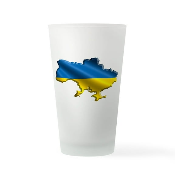CafePress - Ukraine Pride Love Ukrainian Flag - Pint Glass, Drinking Glass, 16 oz. CafePress