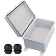 thumbnail image 1 of YETLEBOX Caja eléctrica impermeable para exteriores, caja de conexiones resistente a la intemperie IP67, caja de plástico ABS, caja de proyecto para enrutador con placa de montaje con soporte de pared, 1 of 6