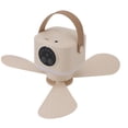 thumbnail image 1 of Outdoor Ceiling Fan, USB Powered Ceiling Fan Rechargeable Remote Control with Light for Canopy for Bed White,Beige, 1 of 7