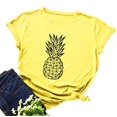 thumbnail image 1 of YourTops T-Shirt Ananas pour Femmes T-Shirt Vibes d'Été (US 2TG, 1-Yellow), 1 of 2