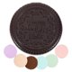 thumbnail image 2 of Espejo de bolsillo compacto con forma de galleta de chocolate, 7 unidades, con peine, accesorios de maquillaje para mujer, marrón oscuro, marrón claro, amarillo, azul, verde, rosa y morado., 2 of 5