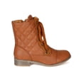 thumbnail image 2 of Nature Breeze Pisa-01 New Women Leatherette Quilted Lace Up Combat Boot, 2 of 5