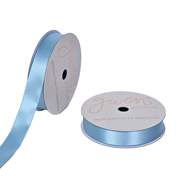 Gwen Studios 5/8" Light Blue Satin Ribbon, 6 yards