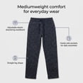 thumbnail image 3 of Men's Medium Weight Fleece Open Bottom Sweatpants with Pockets, NAVY S, 1 Pack, 3 of 6