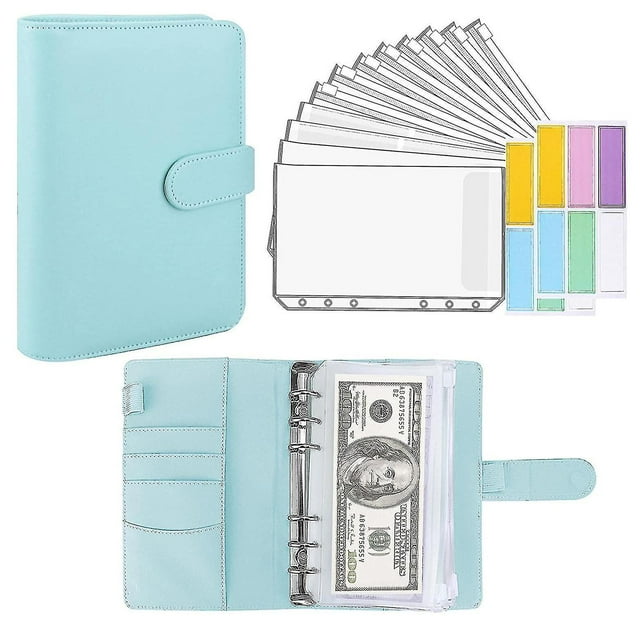 Puleatherbinderbudgetplanner Système de Portefeuille Cashenvelope