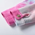 thumbnail image 4 of Trikvn Girls Tie Dye Denim Jacket Button Down Distressed Jean Coat Long Sleeve Lapel Fashion Casual Outerwear Tops Flattering Fall Spring Essential for Kids Tweens, 4 of 9