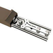 CCJH 6FT Stainless Steel Sliding Door Hardware Kit for 36 Wide Single Door Y Shaped Sliver