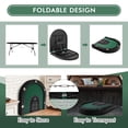 thumbnail image 6 of Costway Foldable 10 Player Poker Table Casino Texas Holdem with LED Lights USB Ports Green, 6 of 10