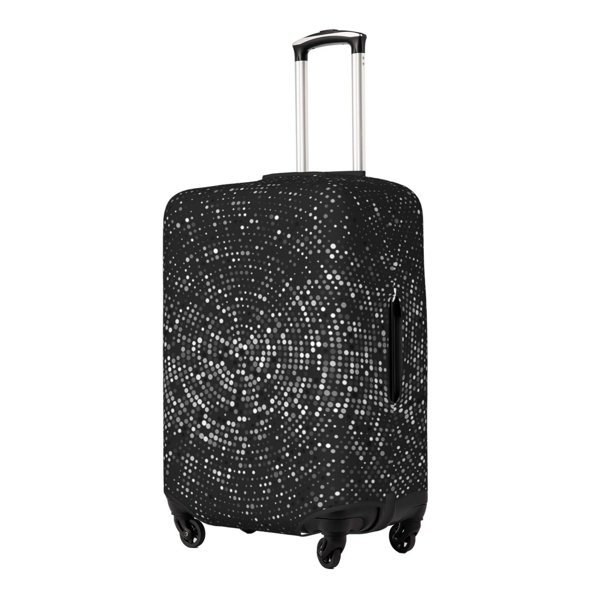 Balery Black And White Dotted Funda de equipaje, fundas para maletas, elástica, lavable, protector de maletas, compatible con maletas de 18 a 32 pulgadas-Medium