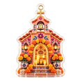 thumbnail image 2 of 2D Acrylic Day of the Dead Shrine Ornament, Orange Sugar Skull Altar Hanging Decoration for Halloween Tree, Wall, Car Mirror and Dia de los Muertos Party Decor, 3.9 Inch, 2 of 5