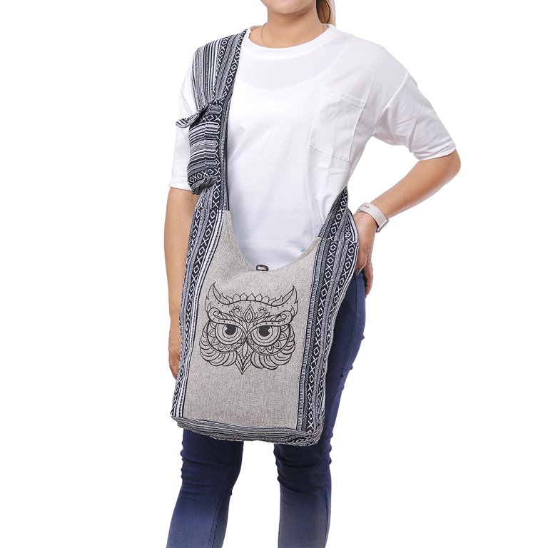 Women's Hippie Crossbody Bag Nepal Sling Bag 100% Cotton 