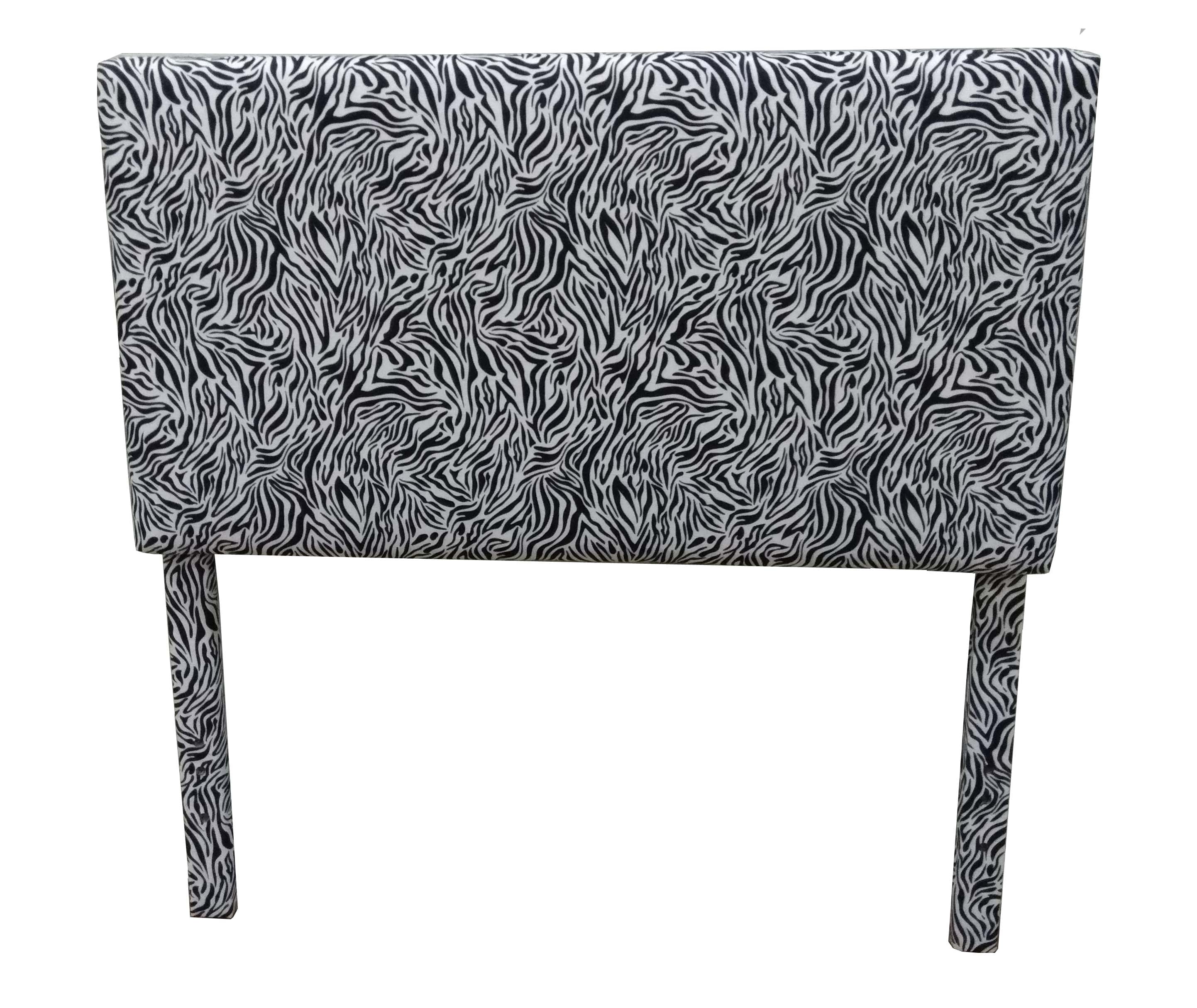 Black Zebra Headboard, Twin