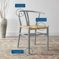 thumbnail image 7 of Modway Amish Dining Wood Side Chair in Light Gray, 7 of 7