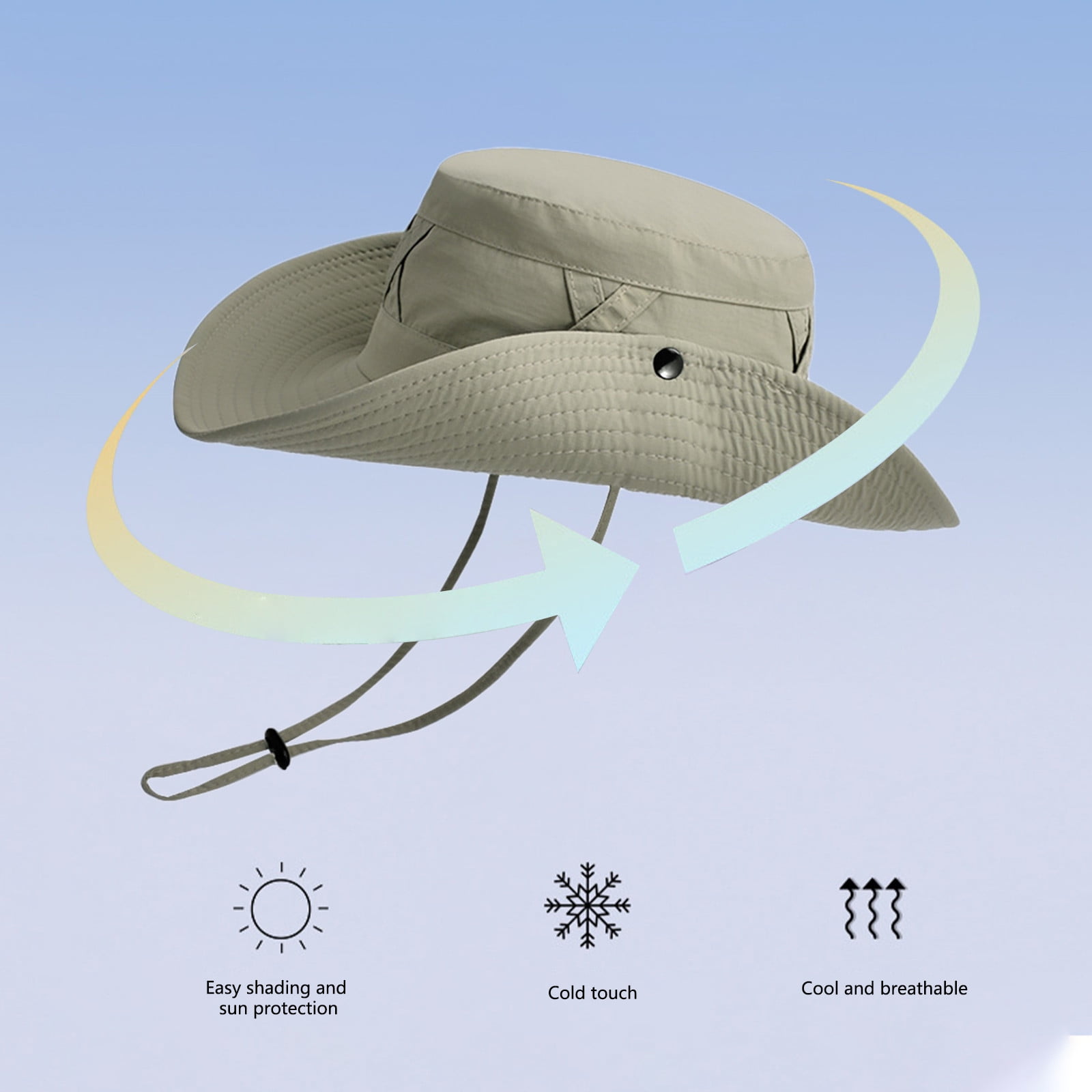 Sun Hats for Men Women Packable Wide Brim Summer UV  display picture 2