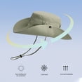 thumbnail image 4 of Mens Sun Hat, Outdoor Fishing Hat, Breathable Mountaineering Cap, Protection Quick-Dry, Wide Brim Design, For Hiking & Fishing, Adjustable Fit, Lightweight, Comfortable Sunshade UKHBMC, 4 of 9