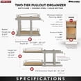 thumbnail image 5 of Rev-A-Shelf 2 Tier Bottom Pull Out Base Cabinet Organizer, 54BK-12SC-2-1, 5 of 13