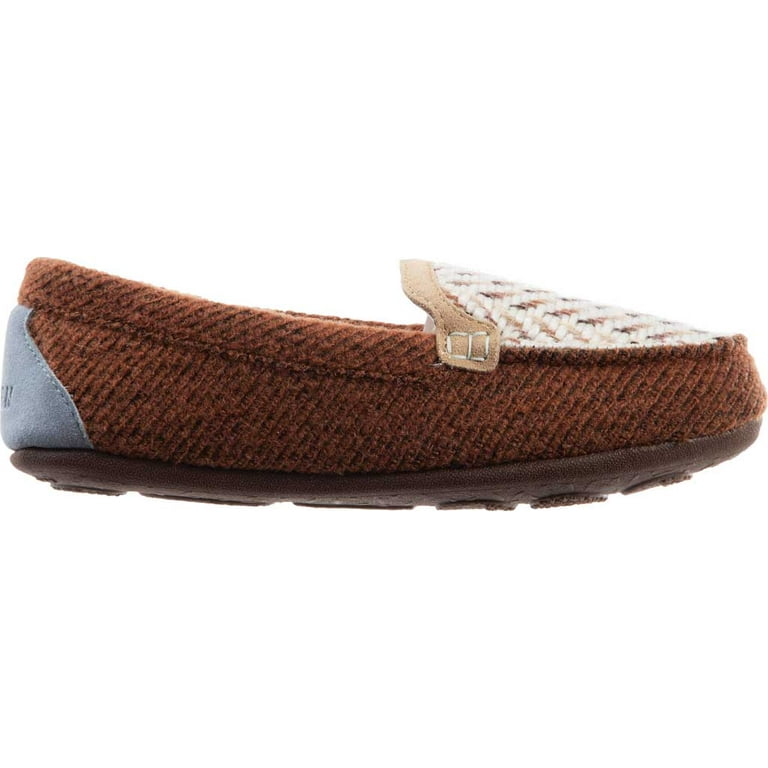 Women s Acorn Andover Driver Moc Slipper Buckskin Wool Poly Blend XL M