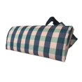 thumbnail image 1 of DOLITY 2X Lounge Chair Lunch Break Folding Wicker Chair Sponge Pillow Green Grid, 1 of 4
