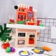 thumbnail image 4 of Juego de cocina con luces realistas, estante de postre, juguete para y Rojo Zulema juego de cocina, 4 of 7