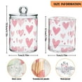 thumbnail image 5 of Yayeee 4 Pack Qtip Holder Bathroom Cotton Swab Canister with Lid Clear Dispenser Set, Hand Drawn Hearts, 5 of 6
