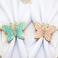 thumbnail image 3 of Ludlz 4Pcs Napkin Buckle Butterfly Shape Stunning Visual Effect Alloy Butterfly Napkin Rings Hotel Napkin Buckles Home Supply, 3 of 8