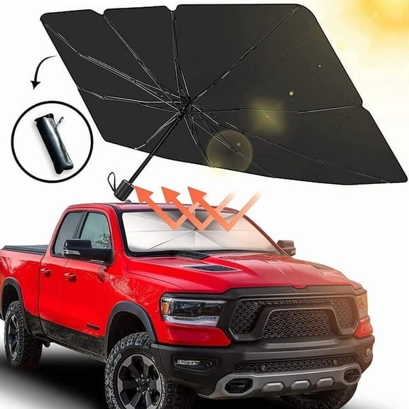 XUKEY Car Windshield Sun Shade Umbrella Foldable Front Window Sun Shade Cover UV Block 31''x53''
