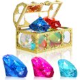thumbnail image 4 of Bewildely Conjunto de juguetes de tesoro de plástico, percepción de ejercicio de colores, juguete de tesoro de plástico para niña de cristal Juguetes, 4 of 6