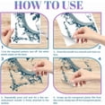 thumbnail image 6 of Colorful 4 Sheets Vintage Patterns Borders Furniture Transfer 11.8x5.9inch Fountain and Vase Rub on Transfer UV Self-Adhesive Wall Art Decals Craft for Bedroom Living Room Desk Table, 6 of 9