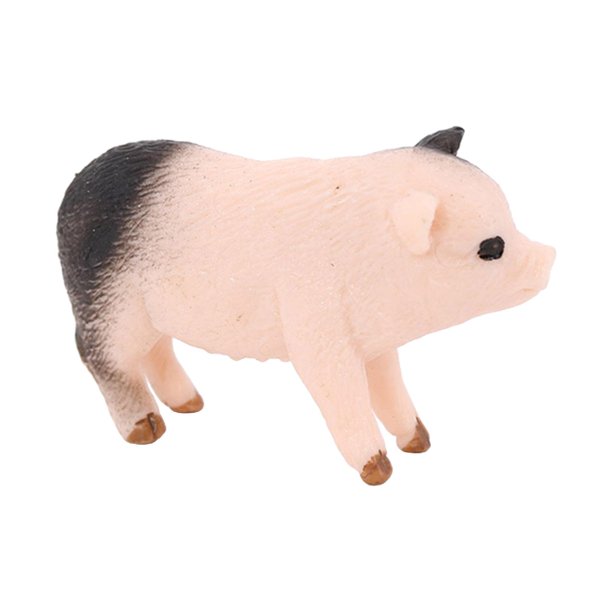 Miniaturas de animales de juguete, estatuas, modelos de simulación, juguetes educativos para niños Rosa negro