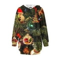 thumbnail image 4 of TIMIFIS Robe Chandail à Capuche pour Femmes Imprimé de Noël Manches Longues Ample avec Poches, 4 of 6