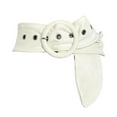 thumbnail image 2 of Cinturón de mujer para abrigo, accesorio decorativo, cinturón de moda para chaqueta de viaje. blanco, 2 of 9