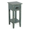 thumbnail image 1 of Pemberly Row Table d'Appoint en Bois d'Acajou Style Ferme, Vert Herbe de Mer, 1 of 1