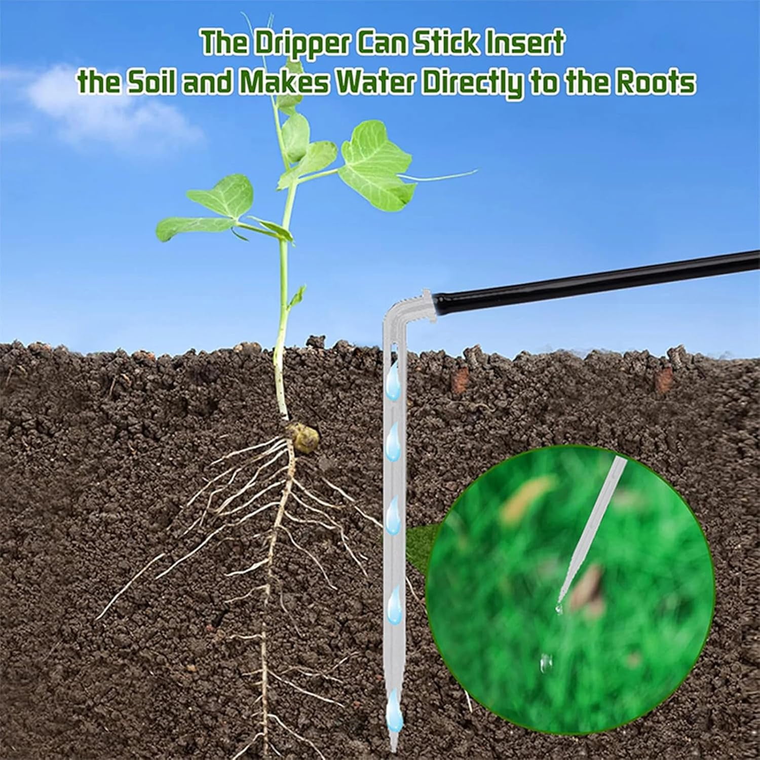 Solar Drip Irrigation System Kits with Time, USB Powe Auto Indoor Plant Watering Devices for 15 Potted Plants, with Anti-Siphoning Device