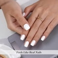 thumbnail image 4 of SHANGMENG Soft Gel Press on Nails Short Square Pure White, Naturally Stick on Nails in 32PCS Reusable Fake Nails Kit with Glue, Classic White, 4 of 9