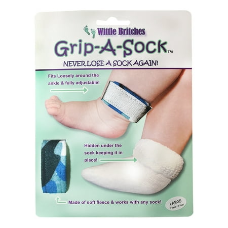 Grip-A-Sock Infant and Toddler Sock Holder and Gripper - Never Lose a Sock Again! by Wittle Britches, Blue Camo