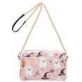 thumbnail image 2 of FORMRS Women Crossbody Purse with Chain Strap Vegan Leather Shoulder Handbag, Pink Halloween Ghosts, 2 of 7