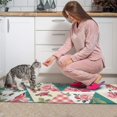 thumbnail image 3 of Pioneer Flower Floral Print Pattern Kitchen Rugs Sets Of 2,Anti Fatigue Kitchen Mat Rugs Non Slip Washable,Decorative Kitchen Floor Mats for Kitchen,Sink,Laundry,17"x30"+17"x47", 3 of 7