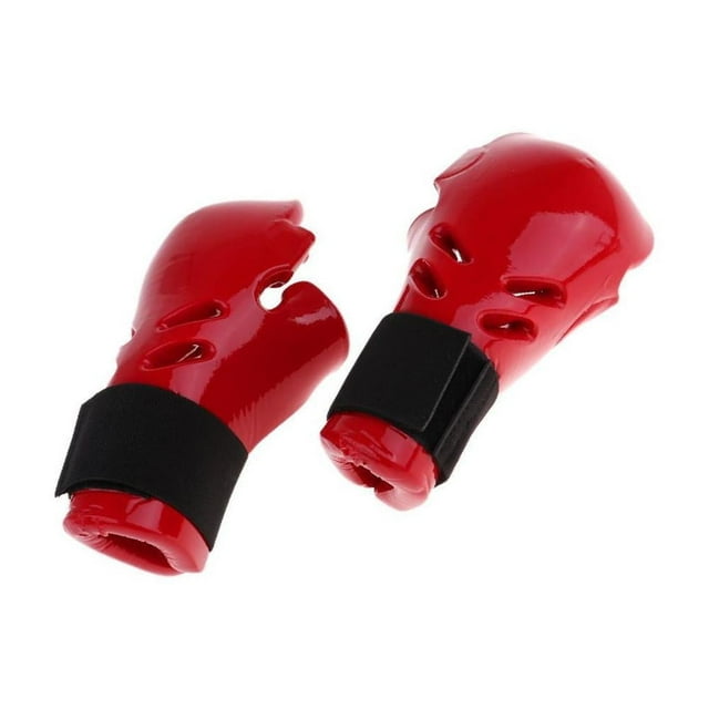 Kids Child Taekwondo Sparring Gloves Mitts MMA Hand Children Boxing Kickboxing Protective Gear Red S