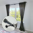 thumbnail image 3 of Curtain rod brackets for wall, 2pcs heavy duty curtain rod holders for up to 1 inch rods, long curtain brackets with installation accessories included, Set of 2, Black…, 3 of 7