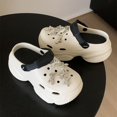 thumbnail image 3 of Sandalias de suela gruesa con agujeros para mujer, zapatos de playa de tendencia, de Eva, cómodos, de verano, de moda, suelas suaves, para exteriores, suela gruesa, 3 of 6