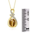 thumbnail image 4 of RYLOS Necklace Yellow Gold Plated Silver Designer Necklace Gemstone &  Diamonds Pendant 18" Chain 9X7MM Tiger Eye November Birthstone Womens Jewelry Silver Necklace, 4 of 8