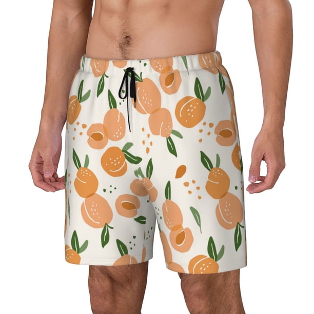 Balery Peaches Bañador para hombre, shorts de playa de secado rápido con entrepierna y forro de compresión-Medium