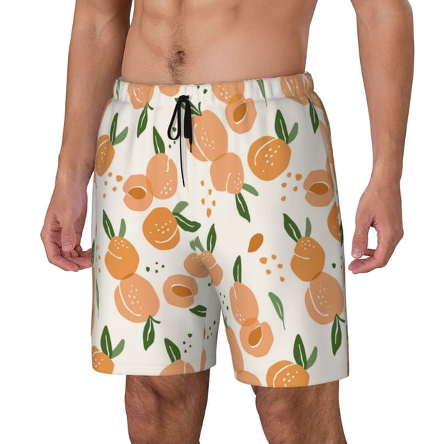 Balery Peaches Bañador para hombre, shorts de playa de secado rápido con entrepierna y forro de compresión-XX-Large