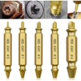 thumbnail image 1 of HSHDLDF Damaged Screw Extractor Kit, Stripped Screw Extractor Set, Titanium Extractor Broken Wire Maintenance Tools Stud DIY Screw Removal Tool, Broken Bolt Extractor and Screw Remover Set, 1 of 7