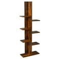 thumbnail image 1 of Costway 8-shelf Bookcase Freestanding Tree shelf Display Storage Stand Coffee, 1 of 10