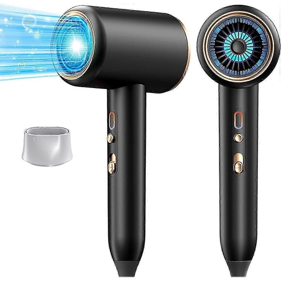 Hair Dryer, Hair Dryer, Hair Dryer Ion with Diffuser and Concentrator Nozzle, 2400 W Turbo Ultra Quiet Motor, 2 Heating & 3 Speed Levels, Hair Dryer w